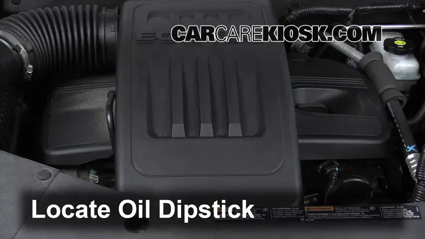 2012 Chevrolet Equinox LT 2.4L 4 Cyl. FlexFuel Aceite Controlar nivel de aceite